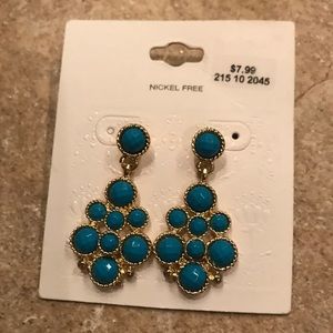 ♦️ 5 for $25! ♦️Gold Turquoise statement earrings